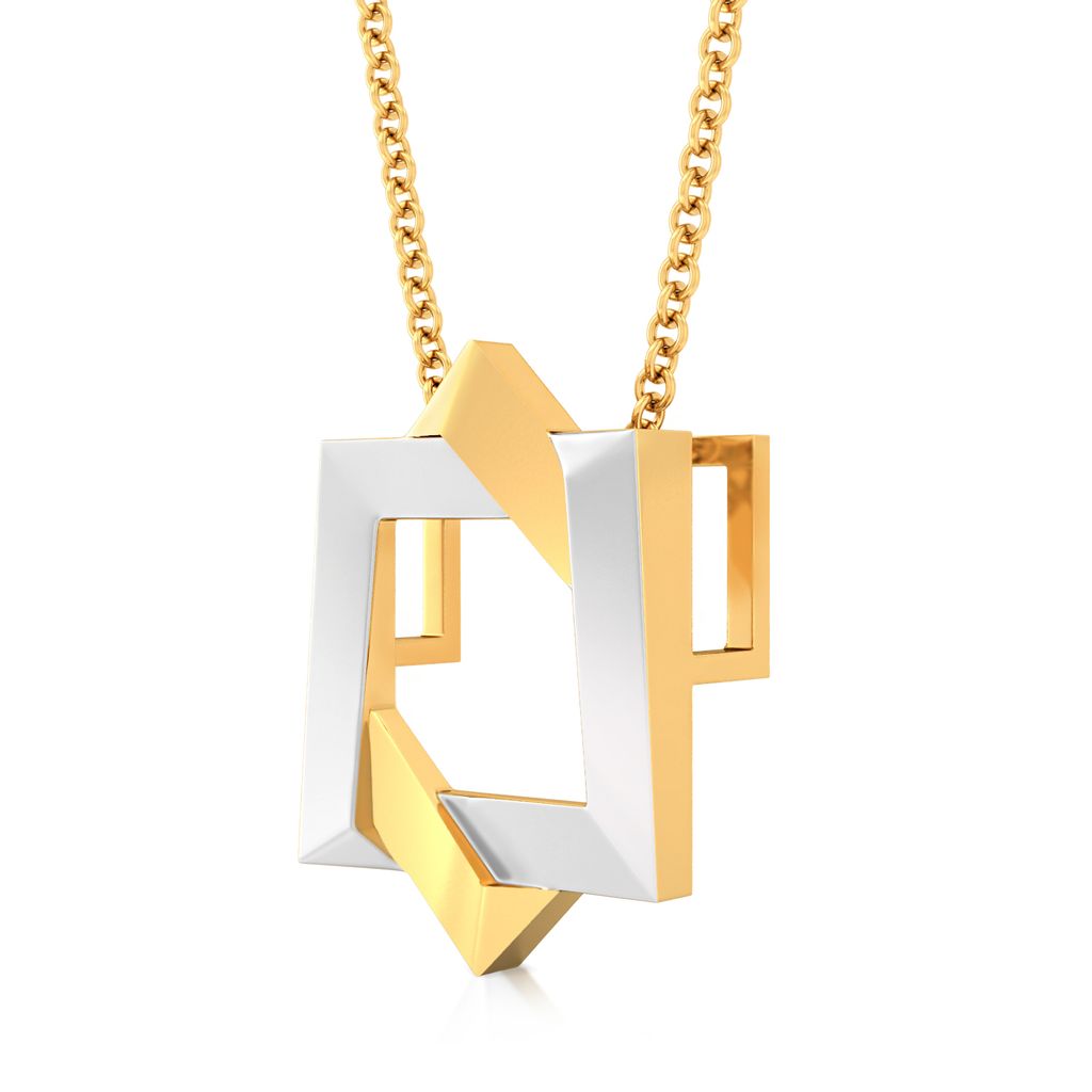 Dual Drama Gold Pendants