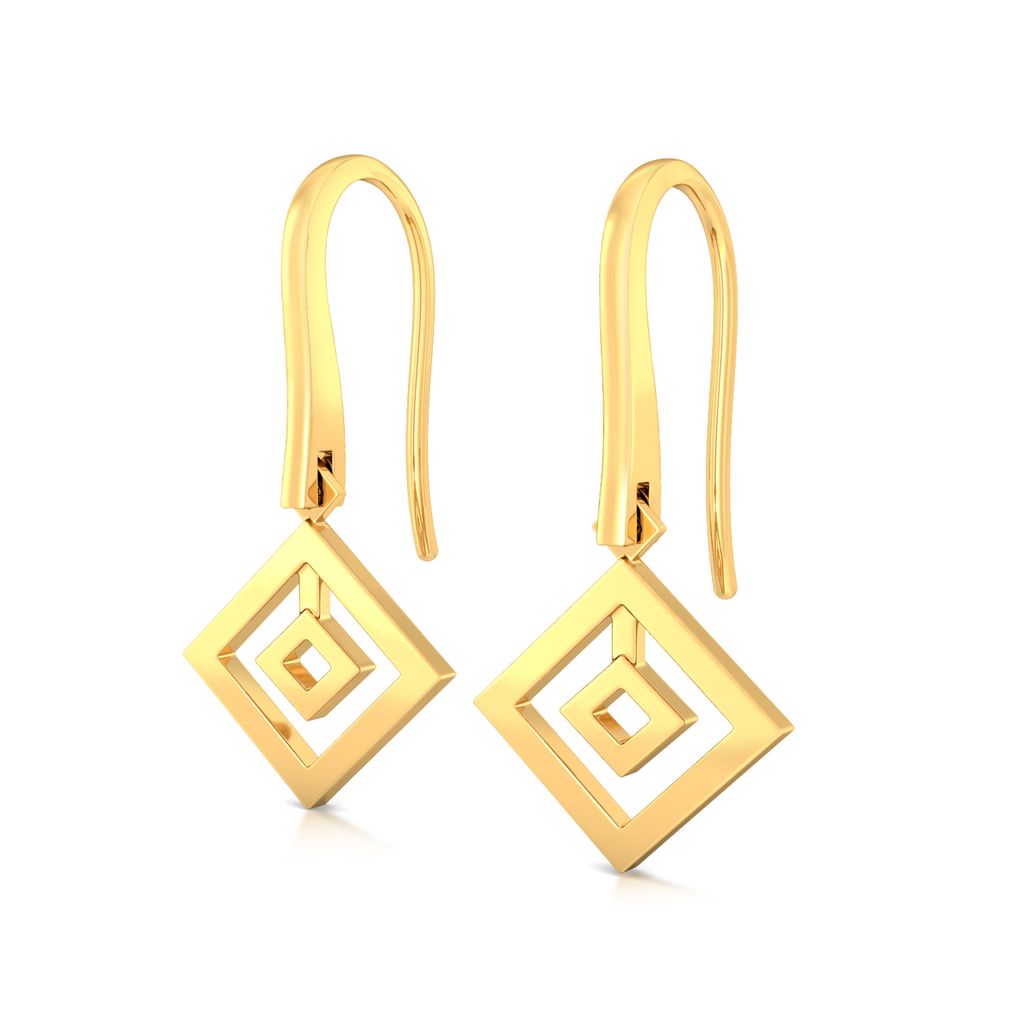 Quantum Control Gold Earrings