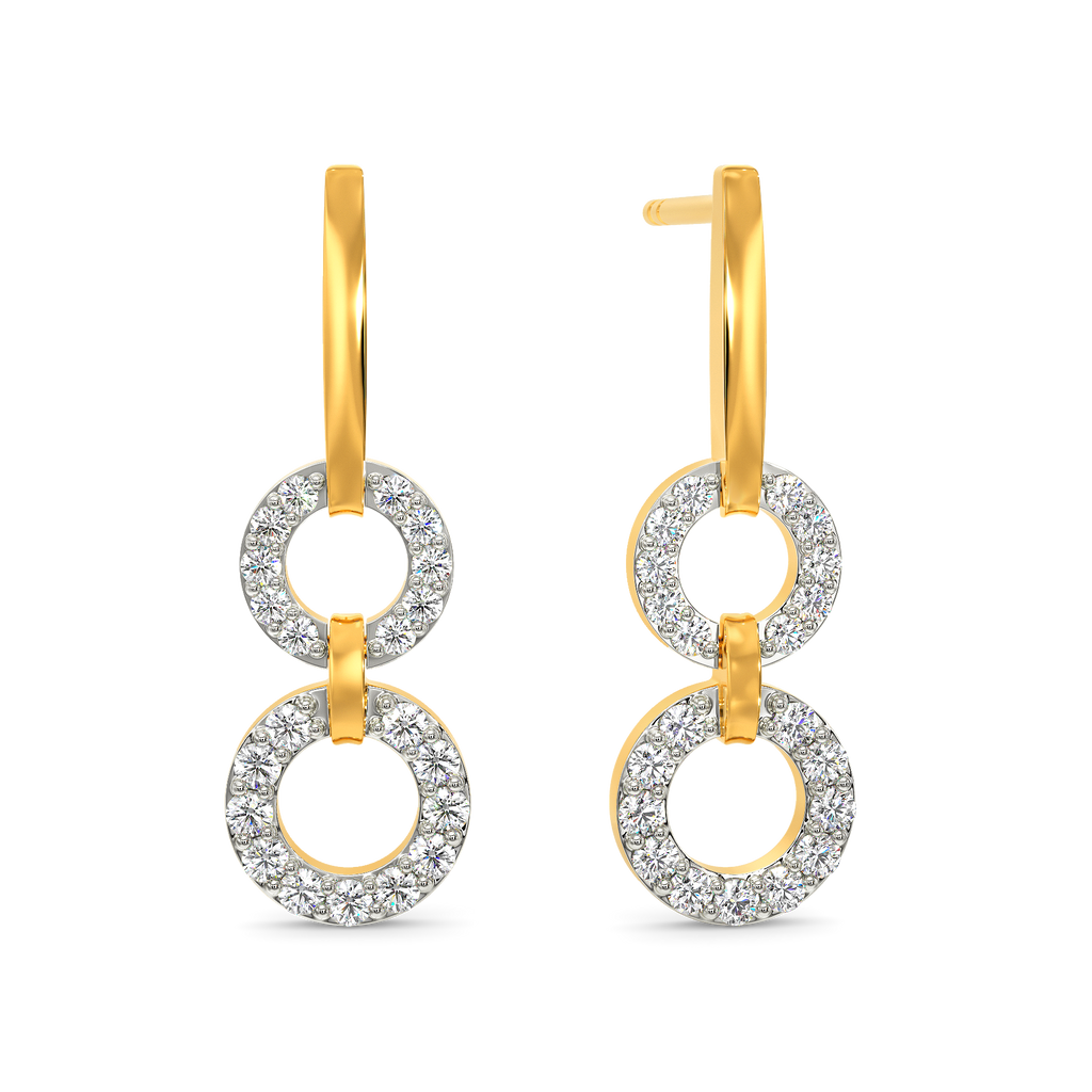 Minimal Buzz Diamond Earrings