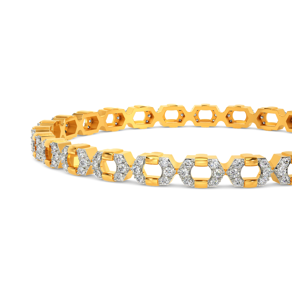 Effortlessly Minimal Diamond Bangles