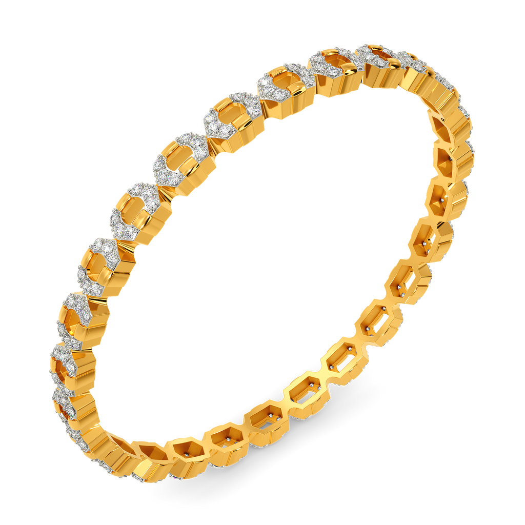 Effortlessly Minimal Diamond Bangles