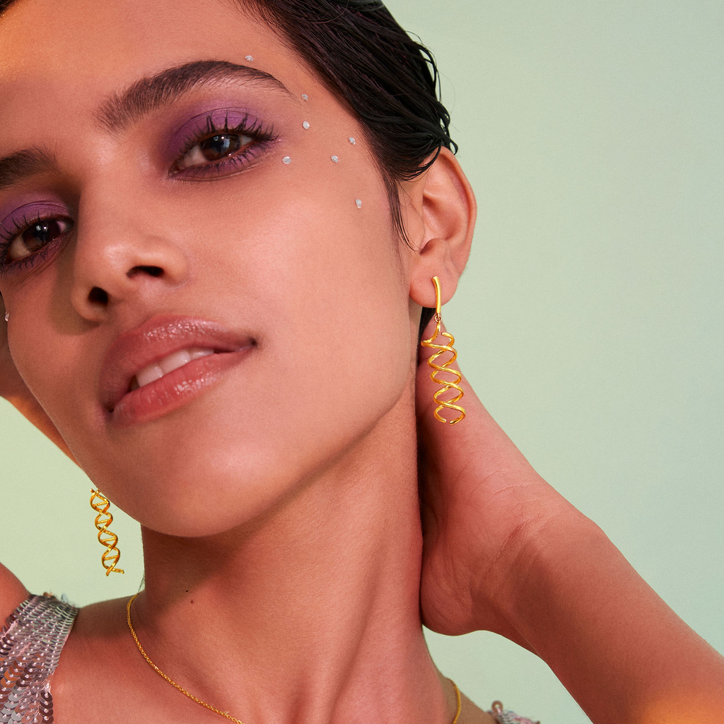 Happy Bursts Gold Earrings