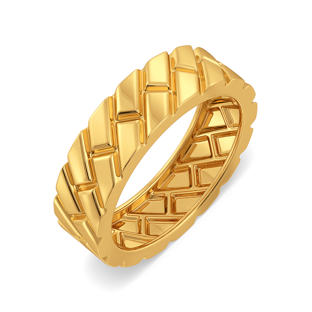 Subtle Statement Gold Rings For Men