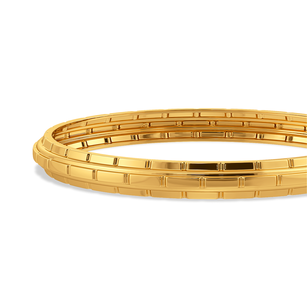 Subtle Statement Gold Bangles For Men