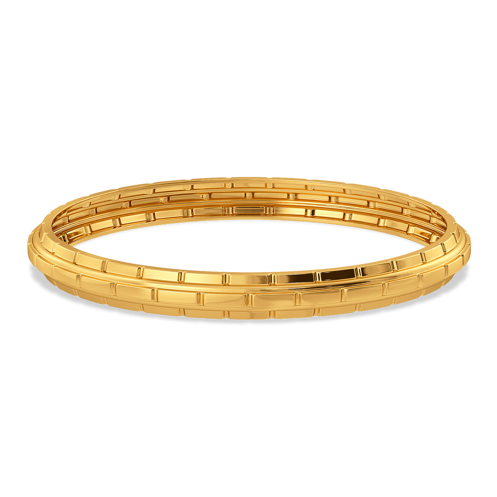 Subtle Statement Gold Bangles For Men