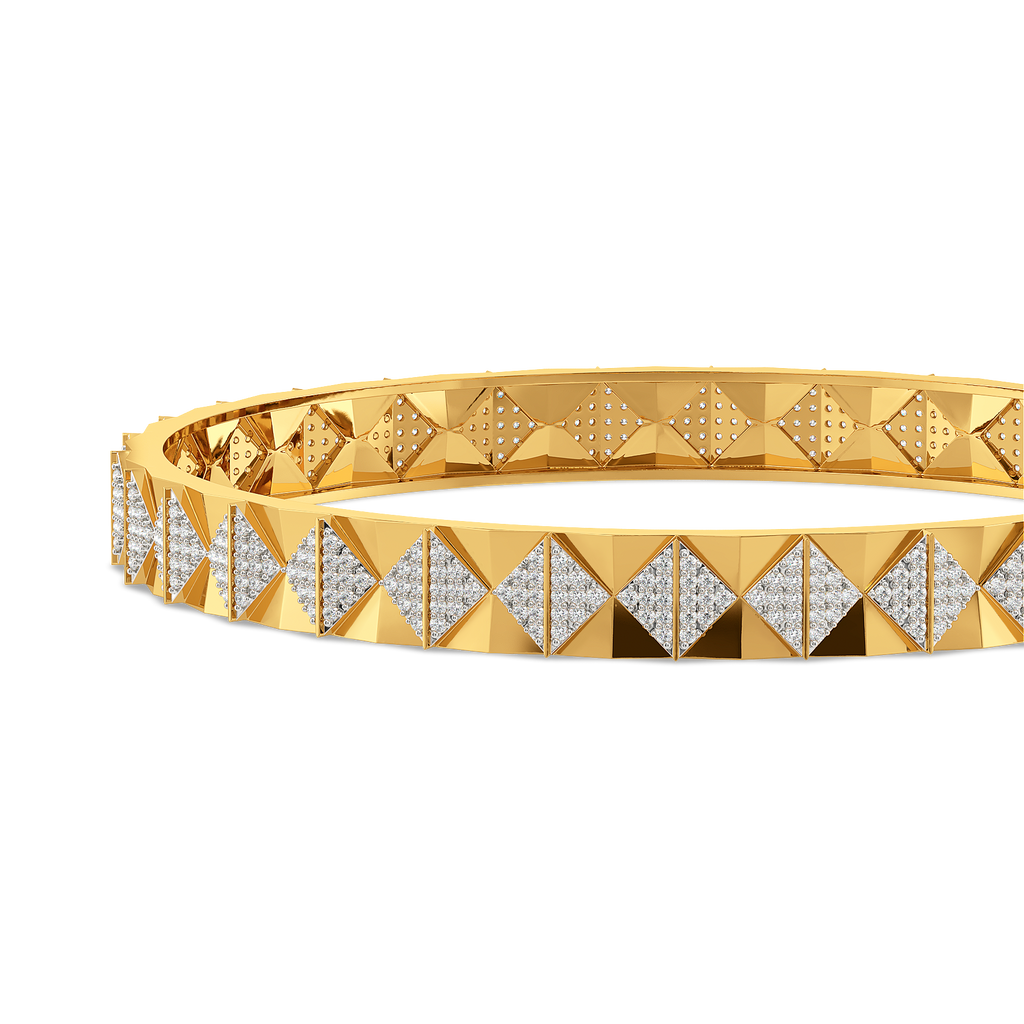 Polished Move Diamond Bangles For Men