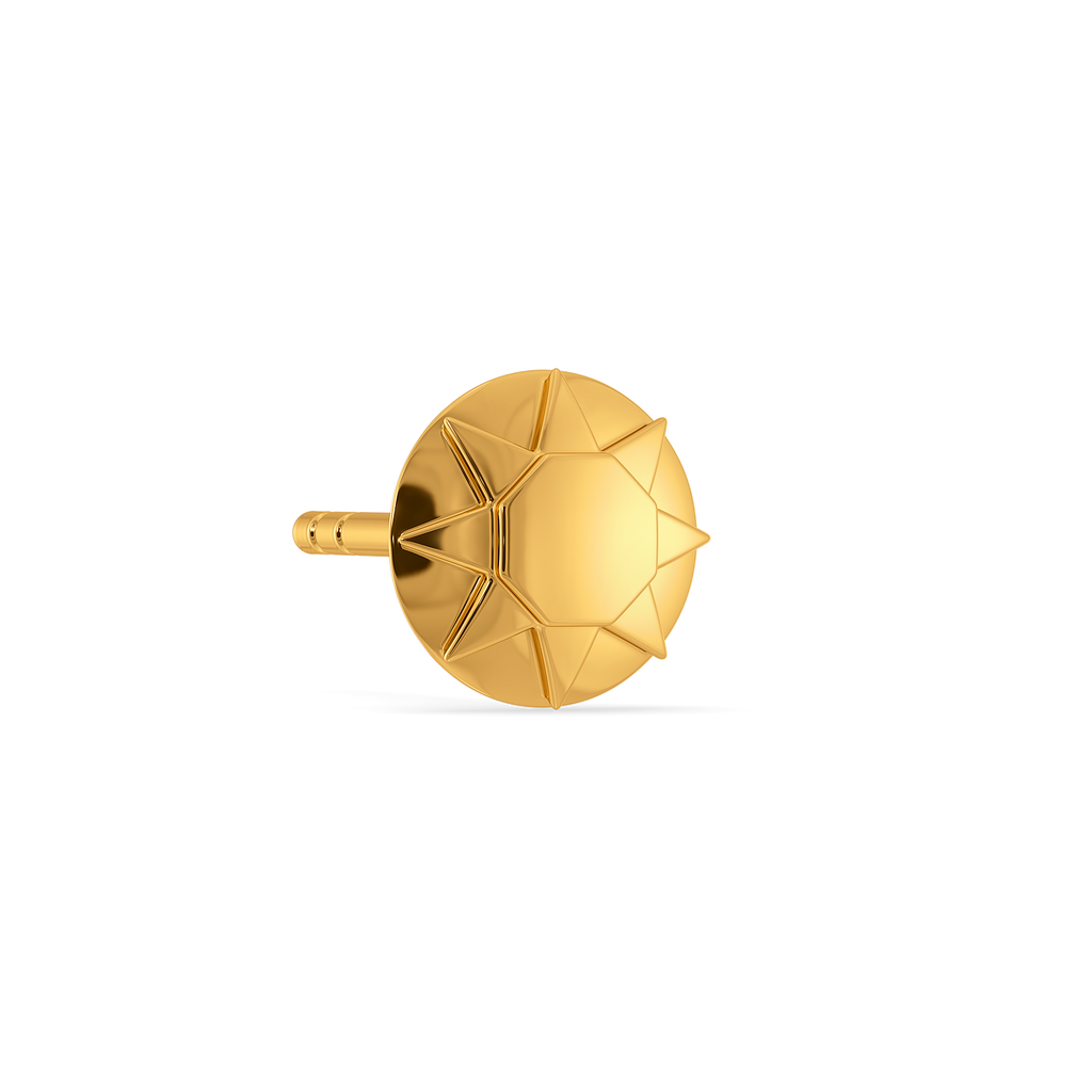 Power Pause Gold Earrings For Men