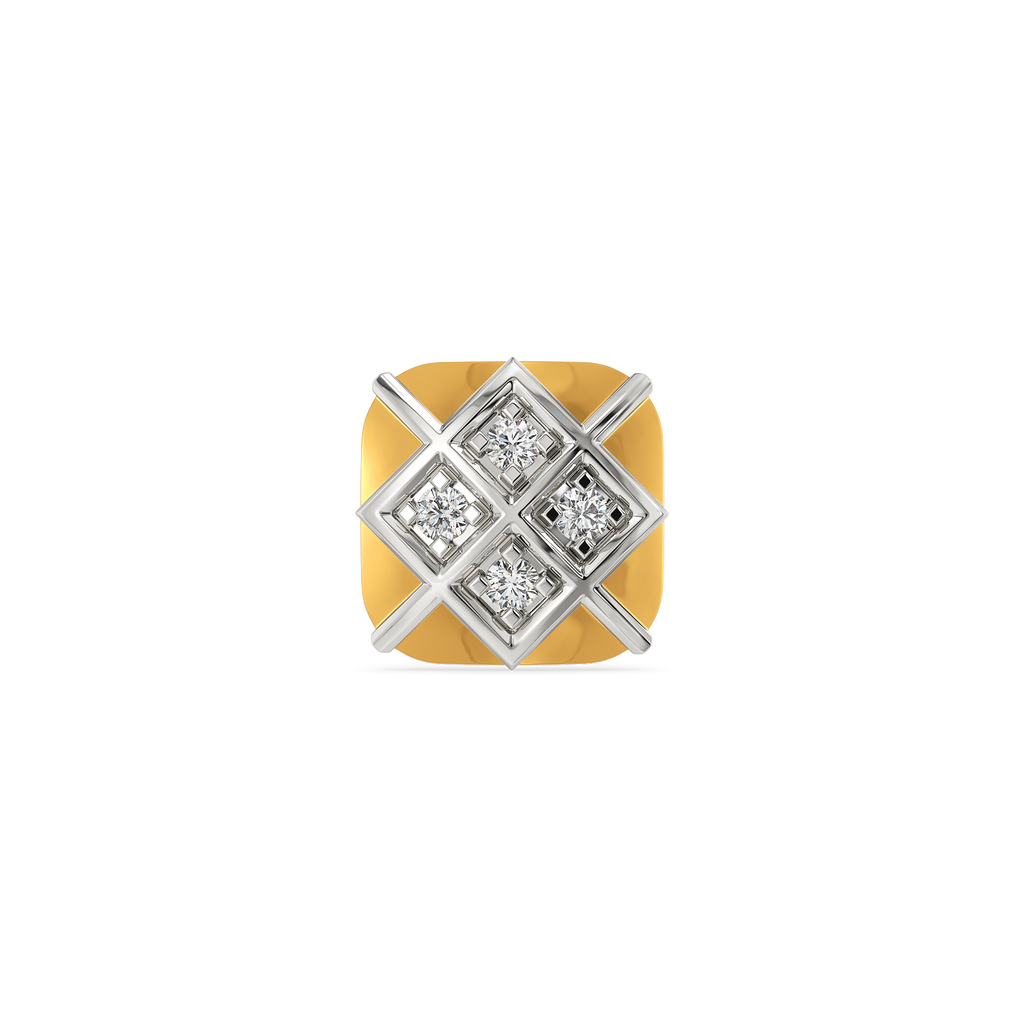 Raw and Refined Diamond Earrings For Men
