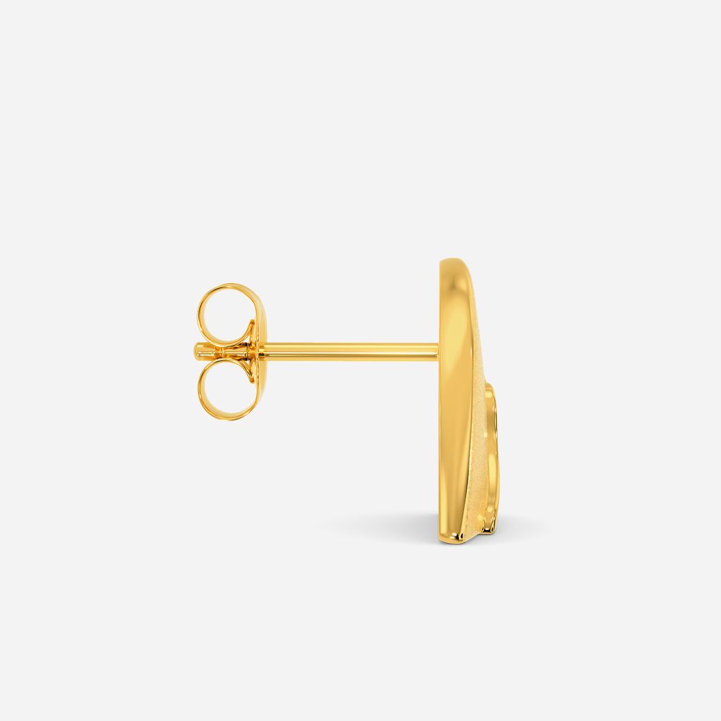 Rugged Cuts Gold Earrings