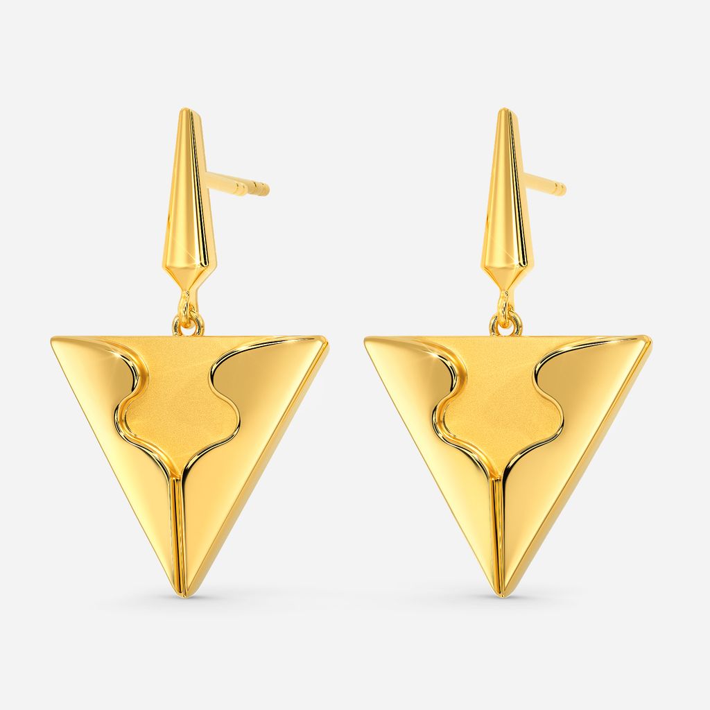 Sleek Camo Gold Earrings