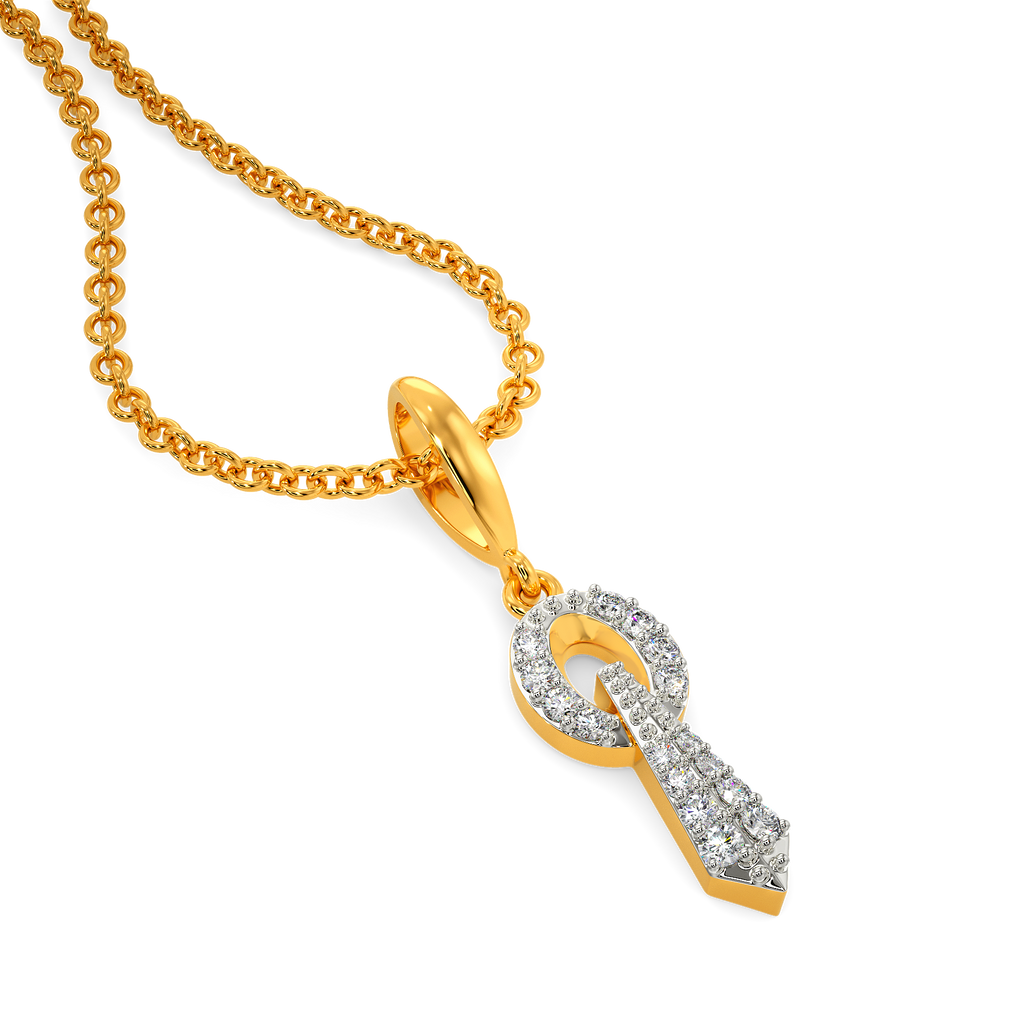 Tie Fusion Diamond Pendants