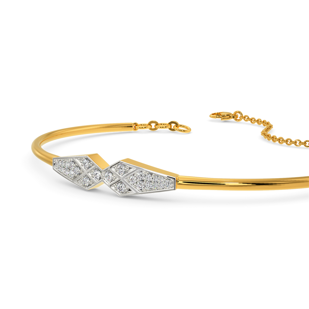 Tie Melange Diamond Bangles