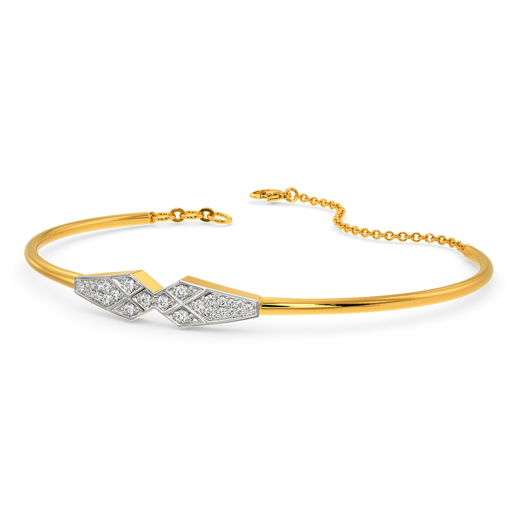 Tie Melange Diamond Bangles