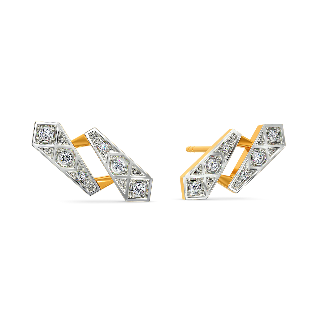 Tie Melange Diamond Earrings