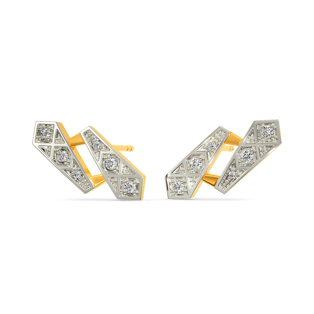Tie Melange Diamond Earrings