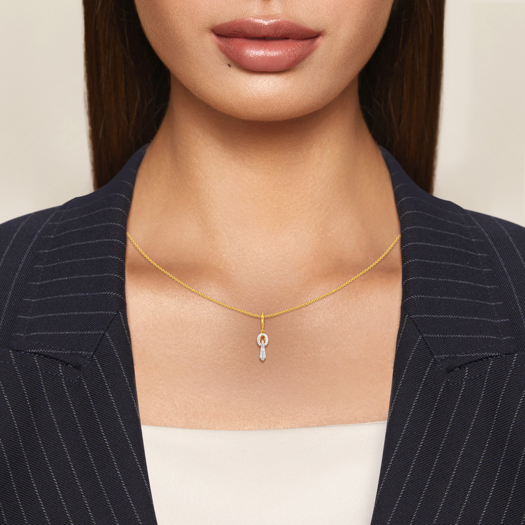 Tie Fusion Diamond Pendants