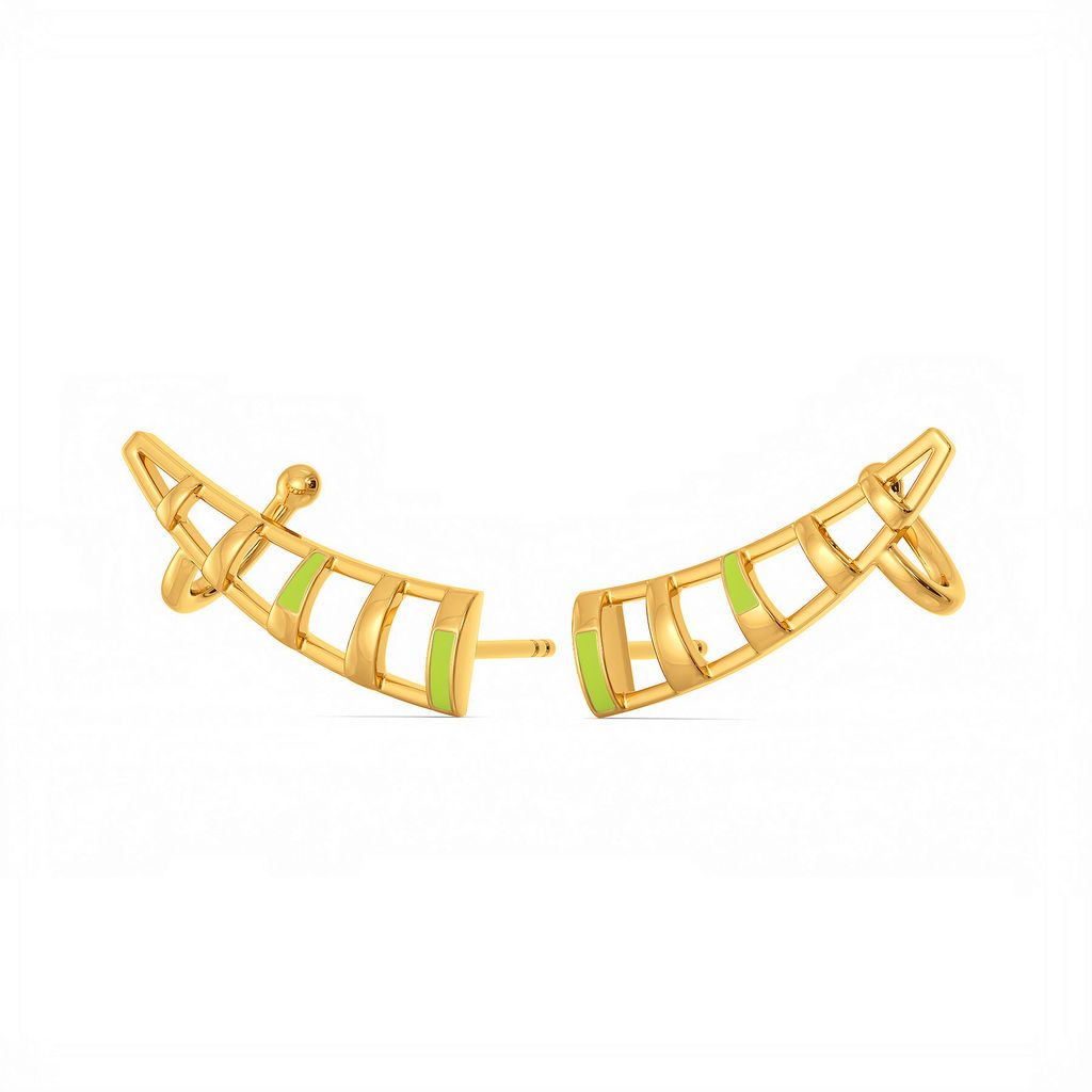 Lime N Licious Gold Earrings