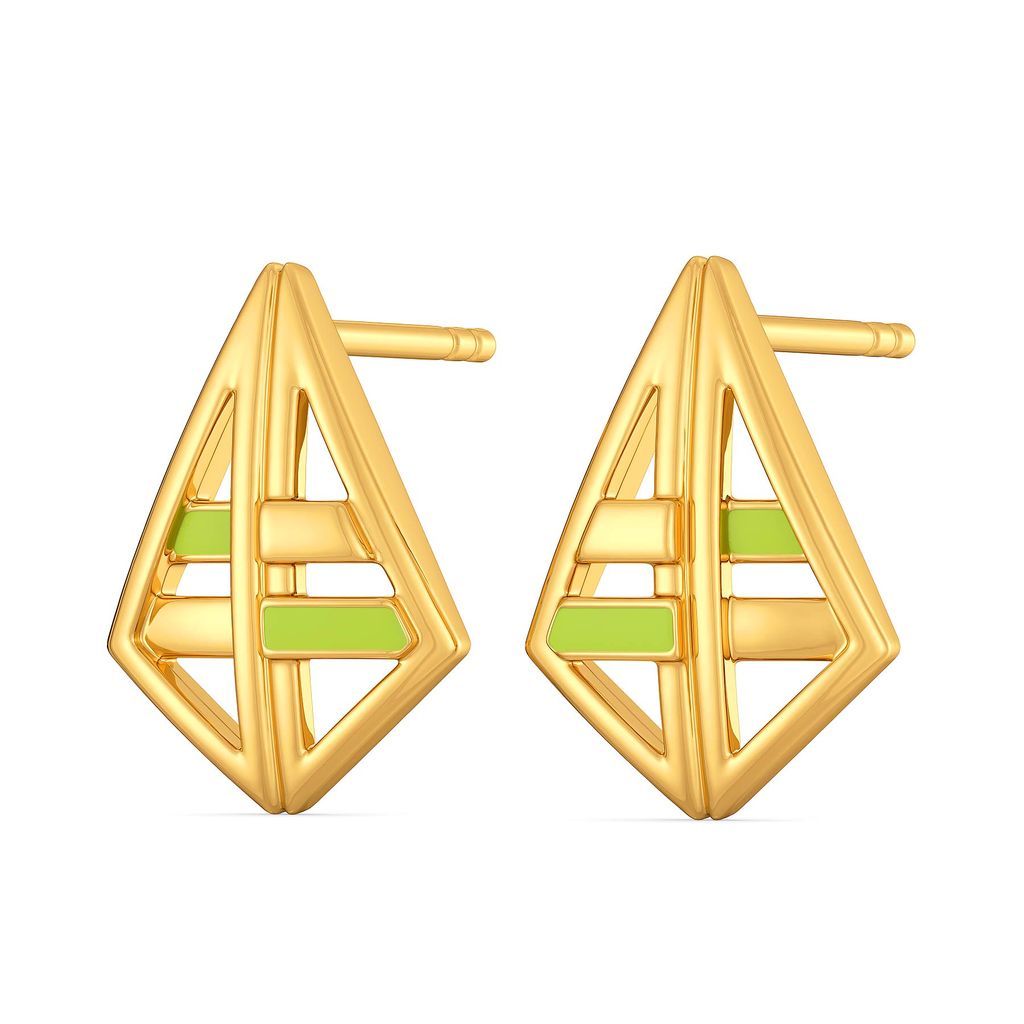 Neon Nintendo Gold Earrings
