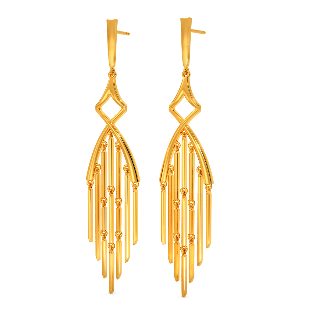 Summer Fringe Gold Earrings