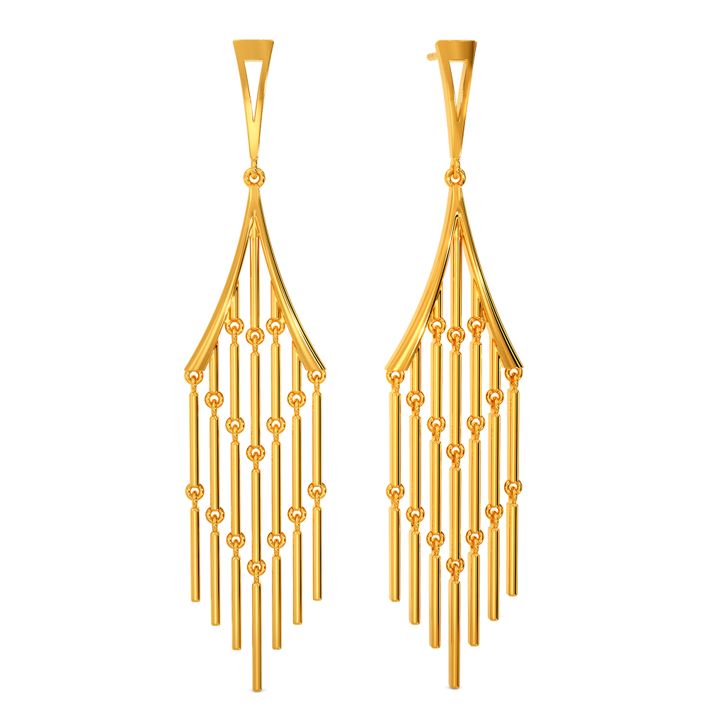 Fringe Tint Gold Earrings