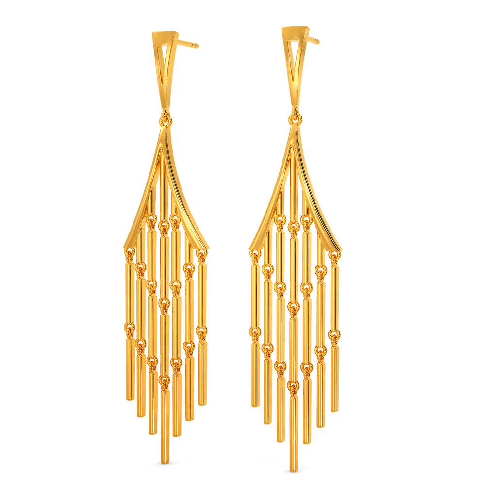Fringe Tint Gold Earrings