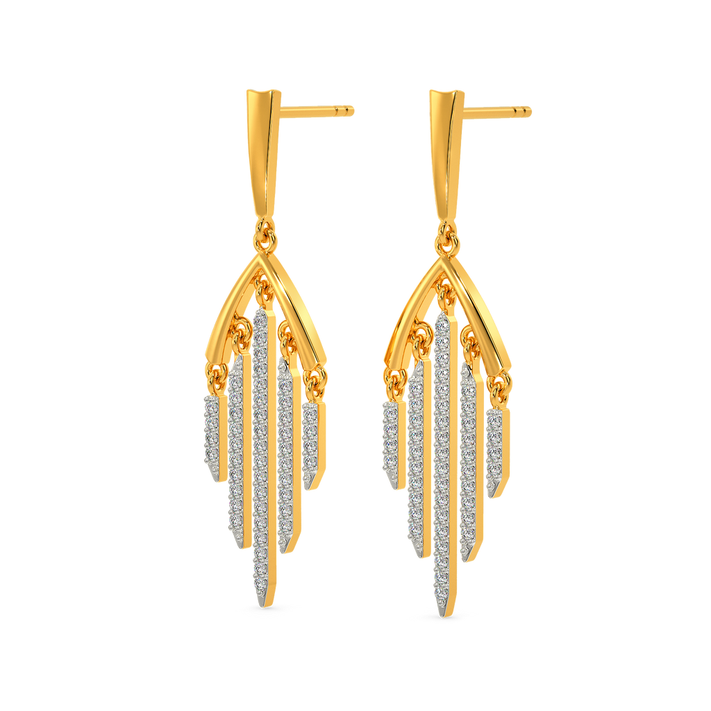 In A Fringe Mood Diamond Earrings