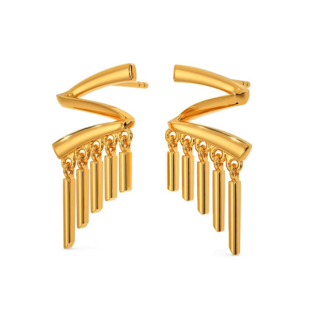 Classic Fringe Gold Earrings