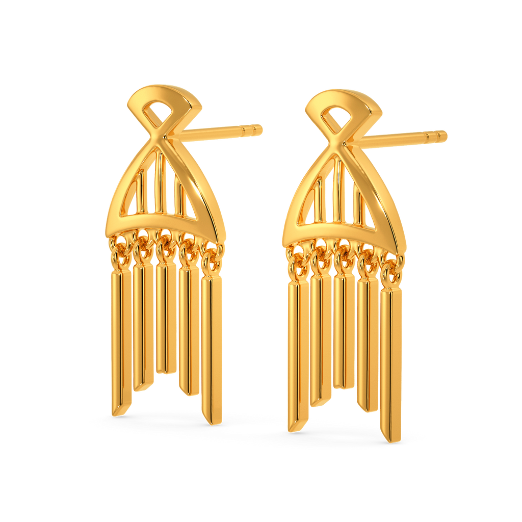 Fringe Fantasy Gold Earrings