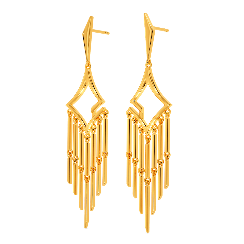 Fringe Tint Gold Earrings