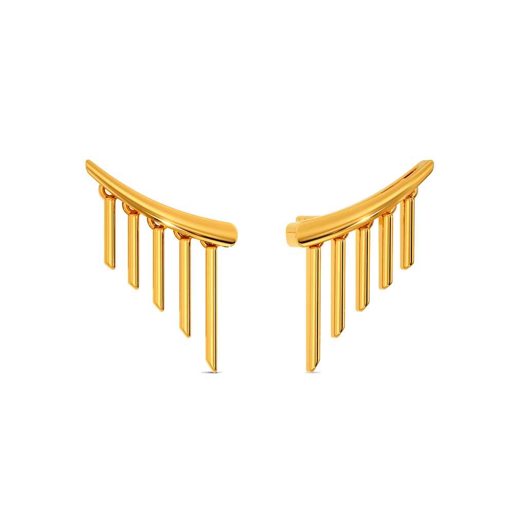 Fringe Fantasy Gold Earrings