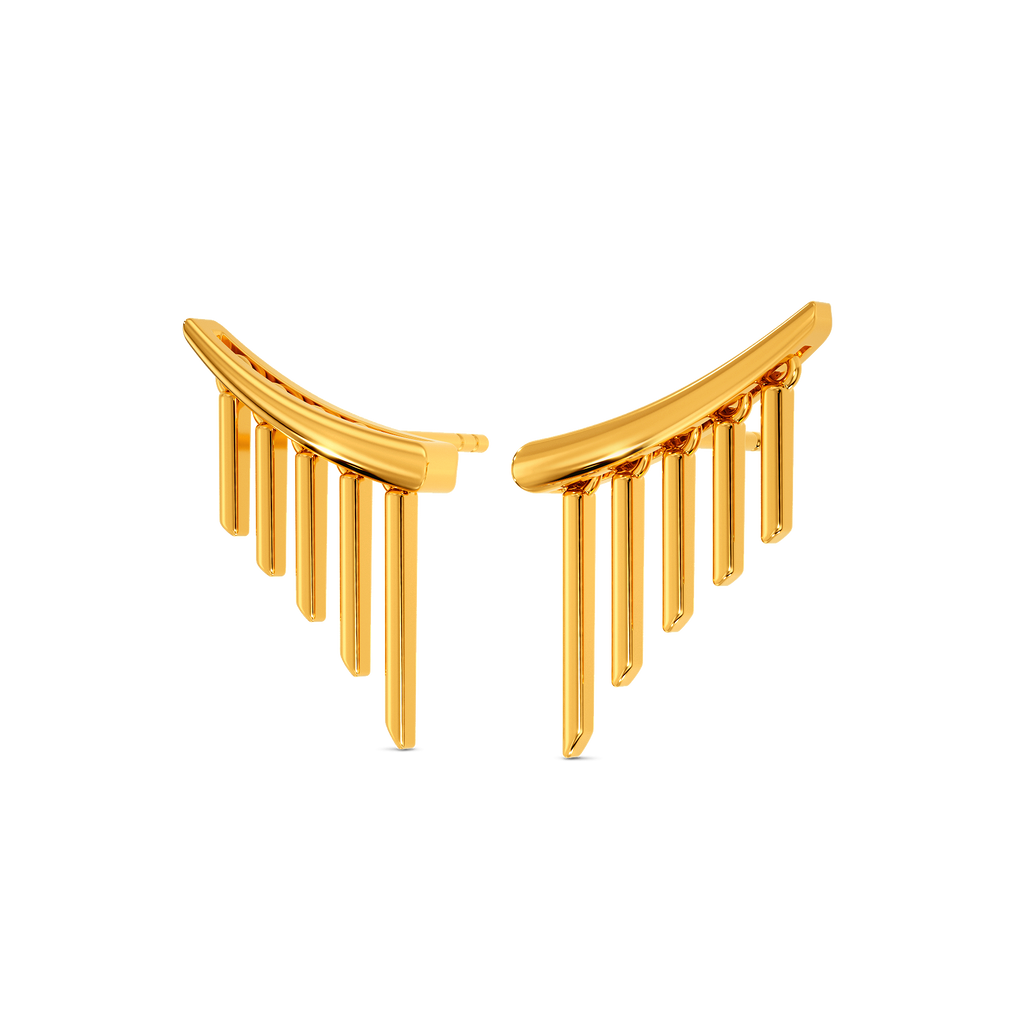 Fringe Fantasy Gold Earrings