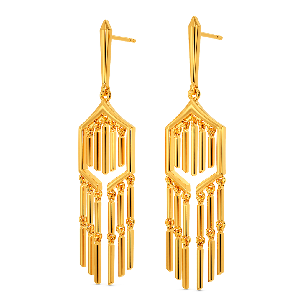 Fringe Pret Gold Earrings