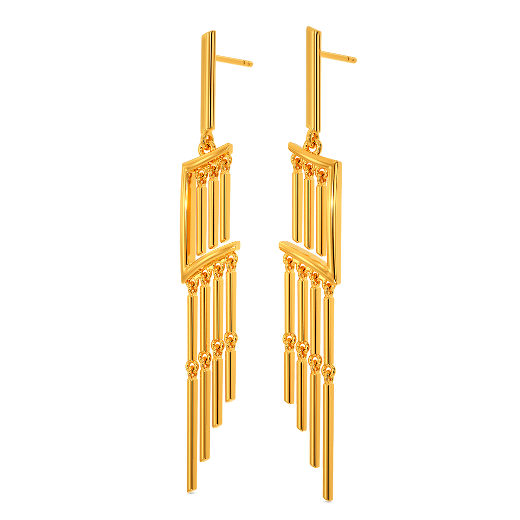 Fringe Bliss Gold Earrings