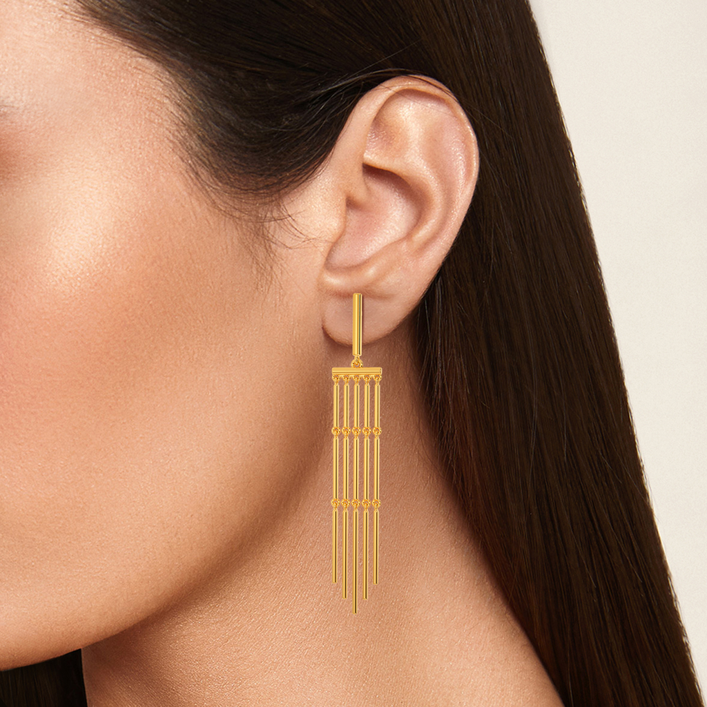 Fringe Vogue Gold Earrings
