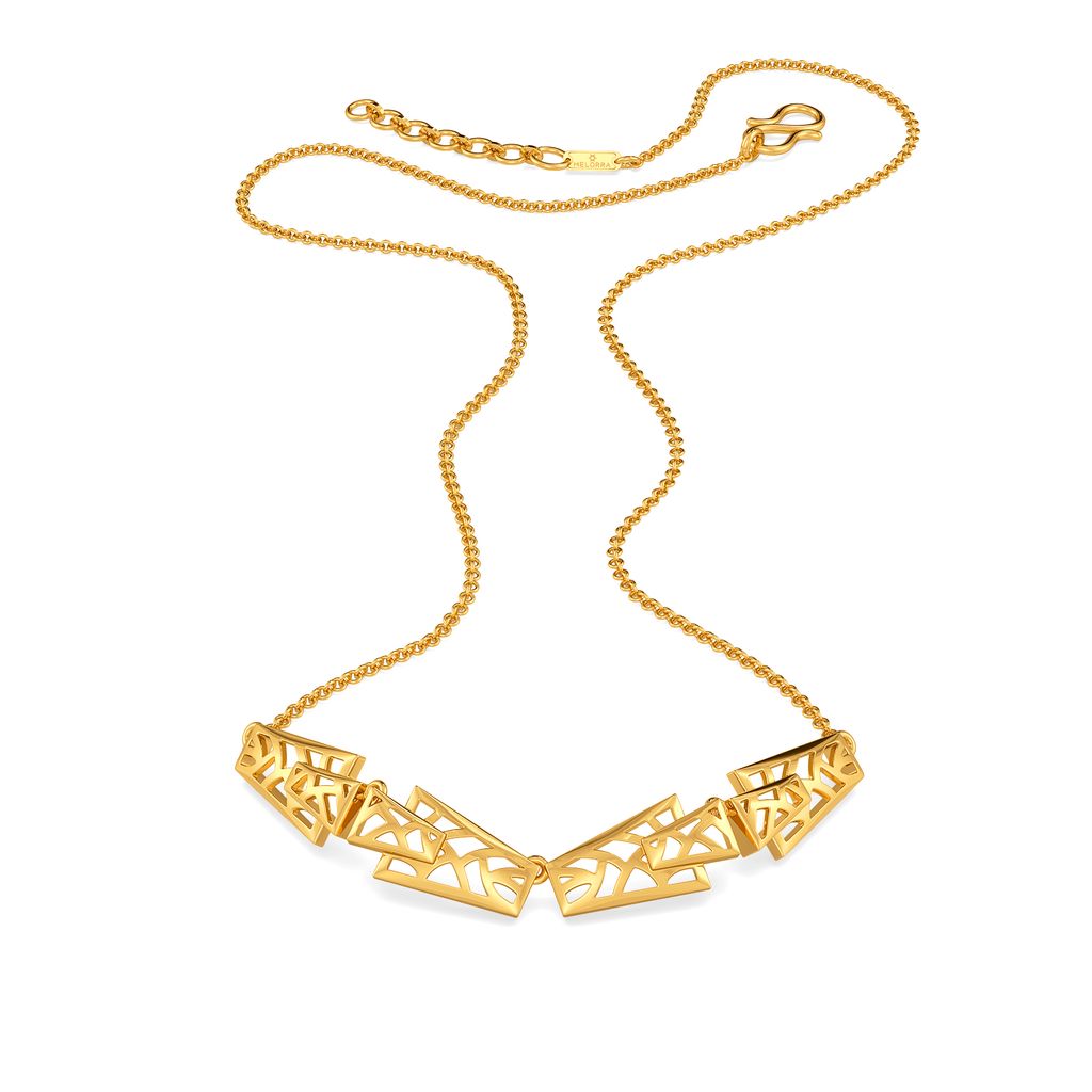 Lattice Leisure Gold Necklaces