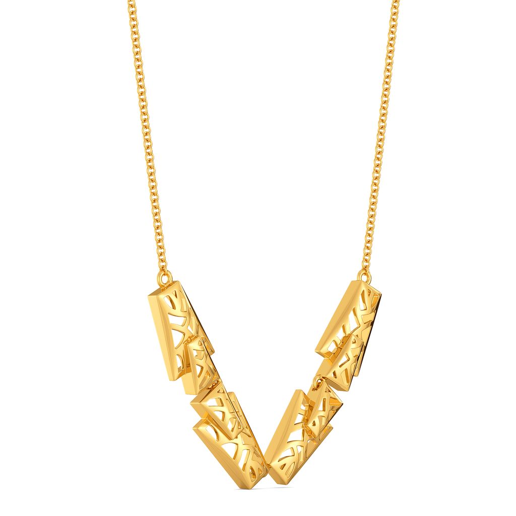 Lattice Leisure Gold Necklaces