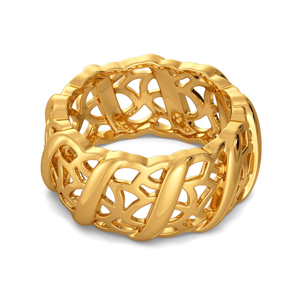 Shield of Lattice Gold Rings alternate view 3