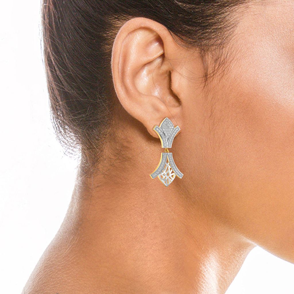 Lounge in Lattice Diamond Earrings