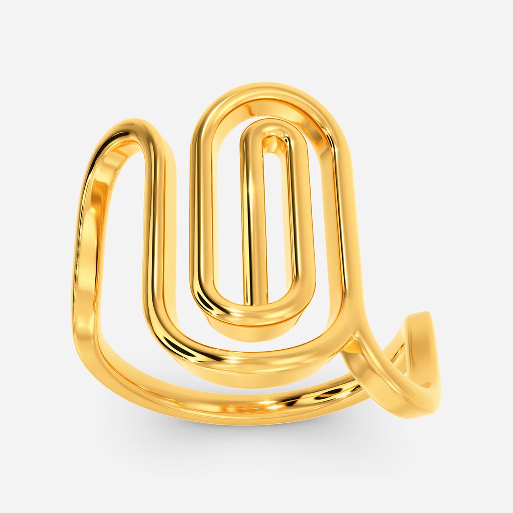 Groovy Swirls Gold Rings alternate view 3