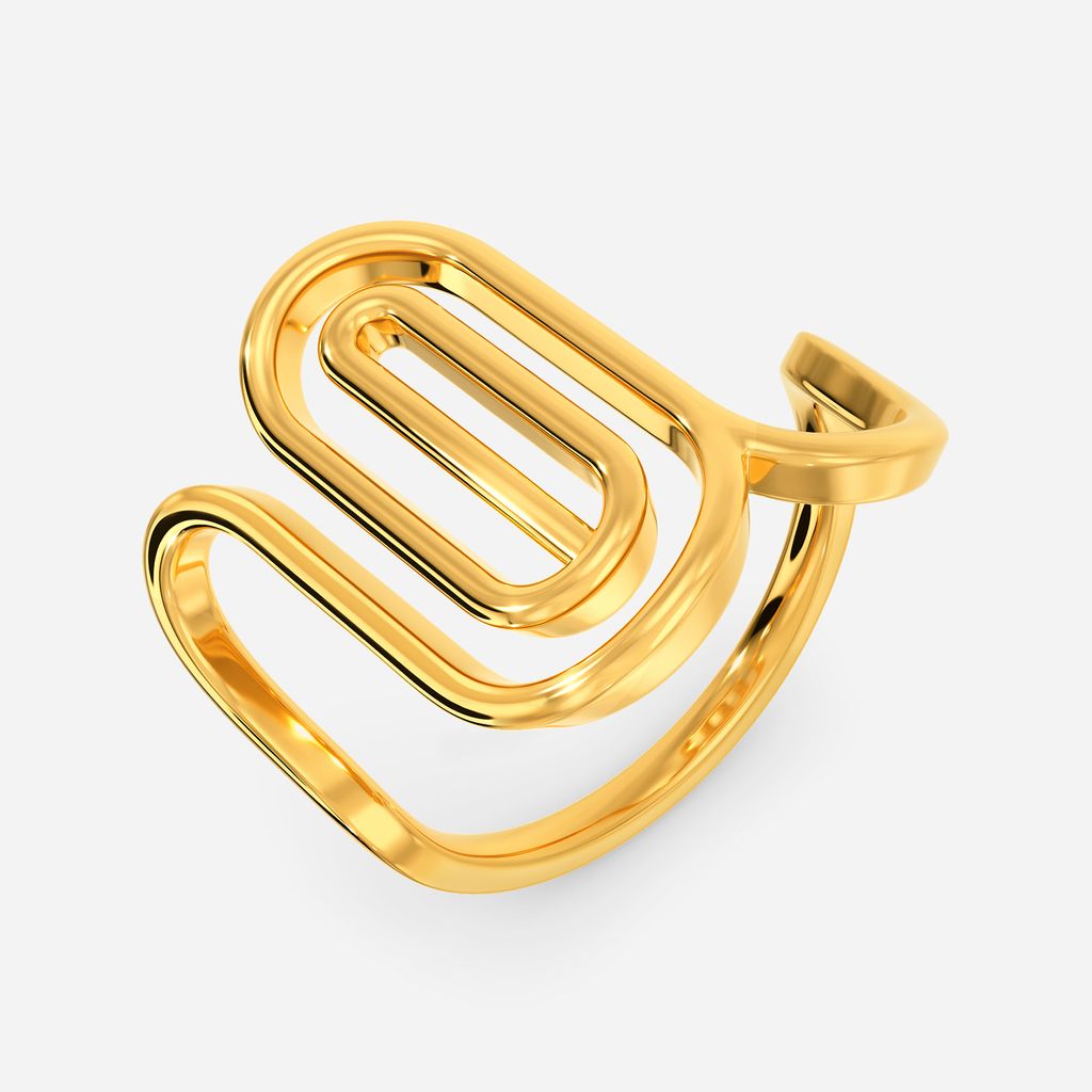 Groovy Swirls Gold Rings