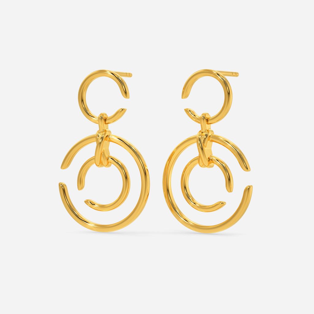 Clued to Loop Gold Earrings