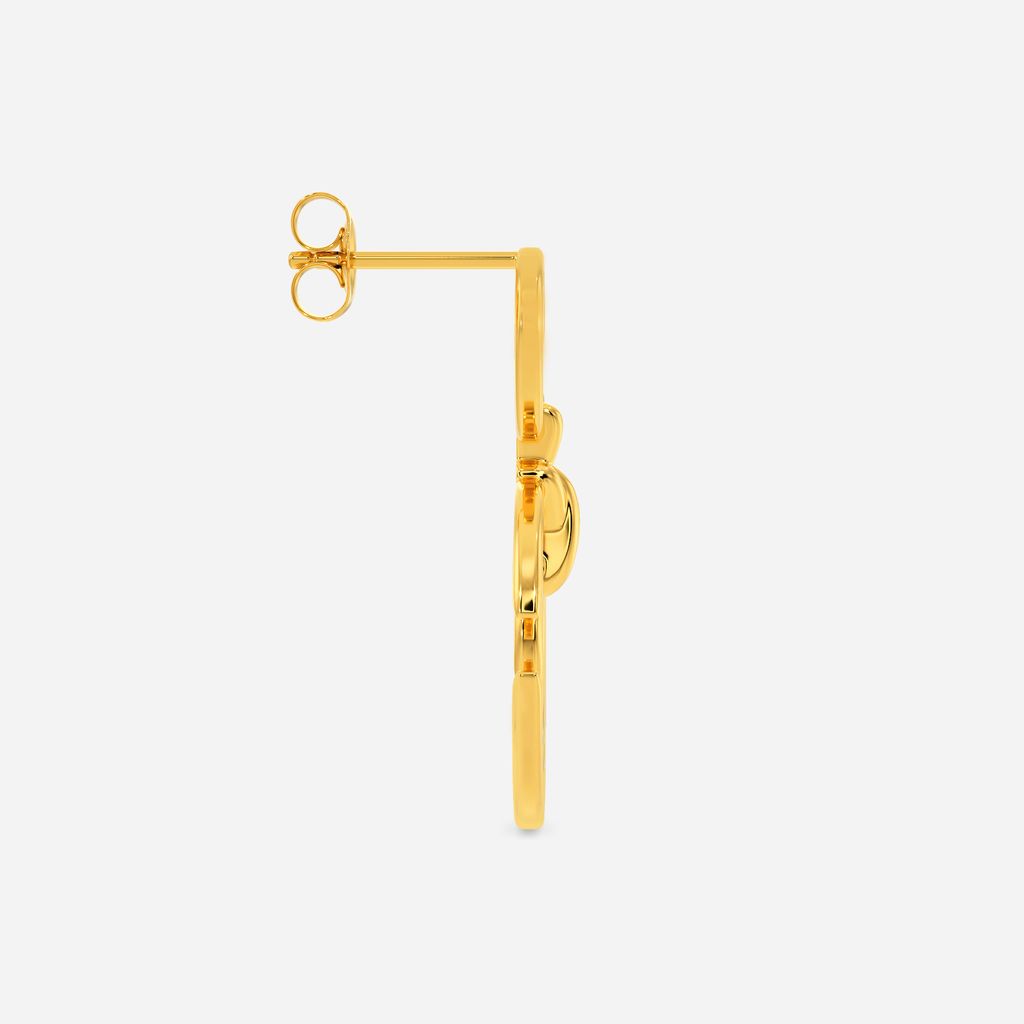 Clued to Loop Gold Earrings
