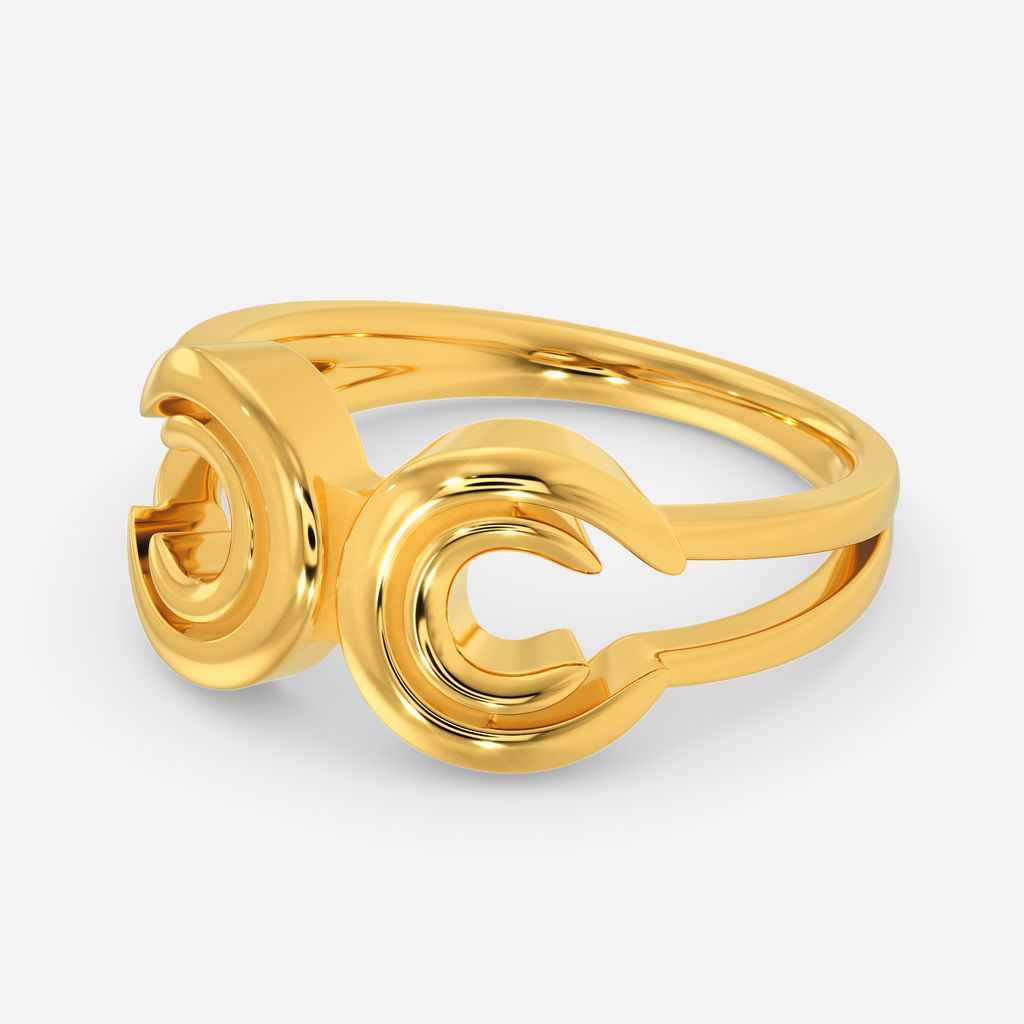 Clued to Loop Gold Rings alternate view 2
