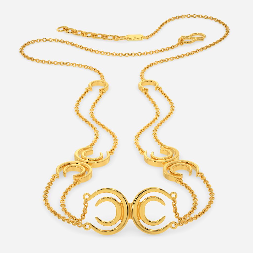 Clued to Loop Gold Necklaces