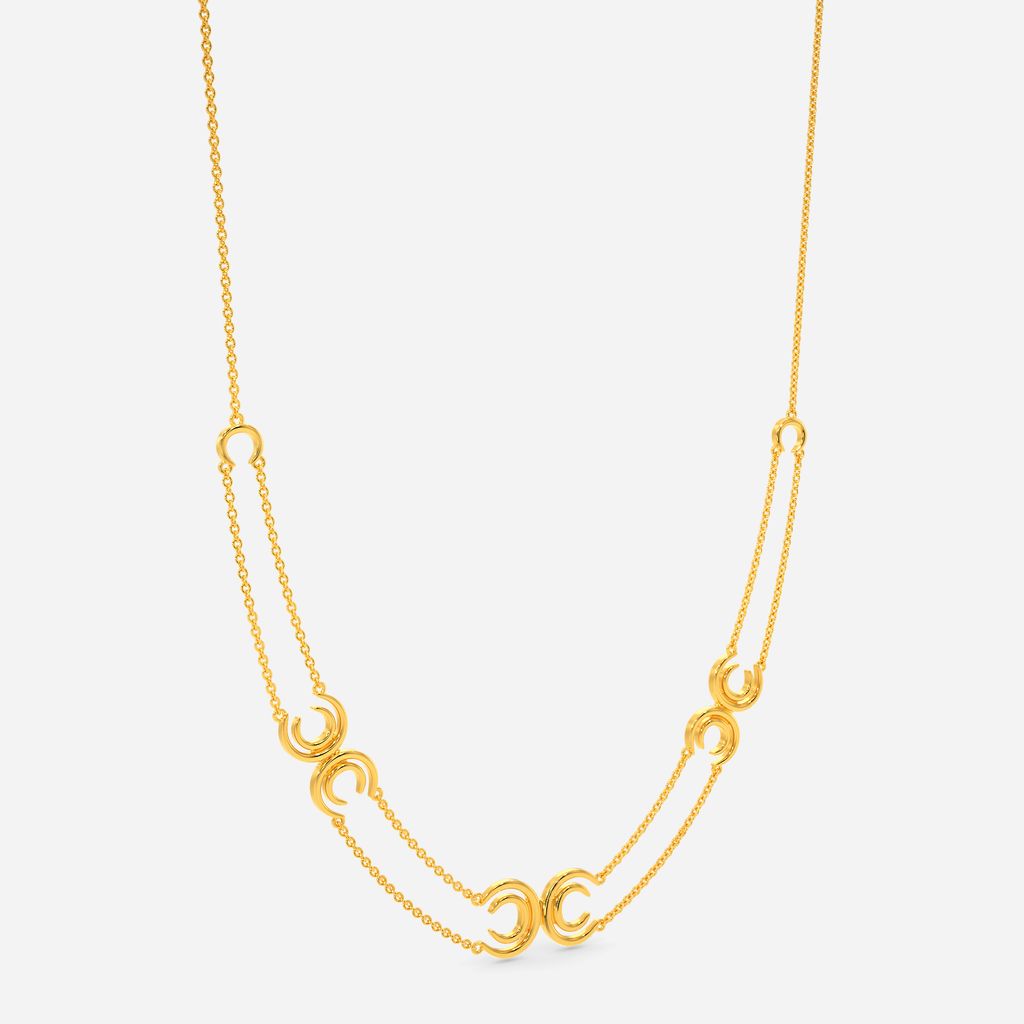 Clued to Loop Gold Necklaces