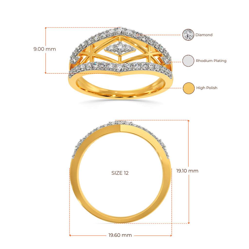Netted Diamond Rings image