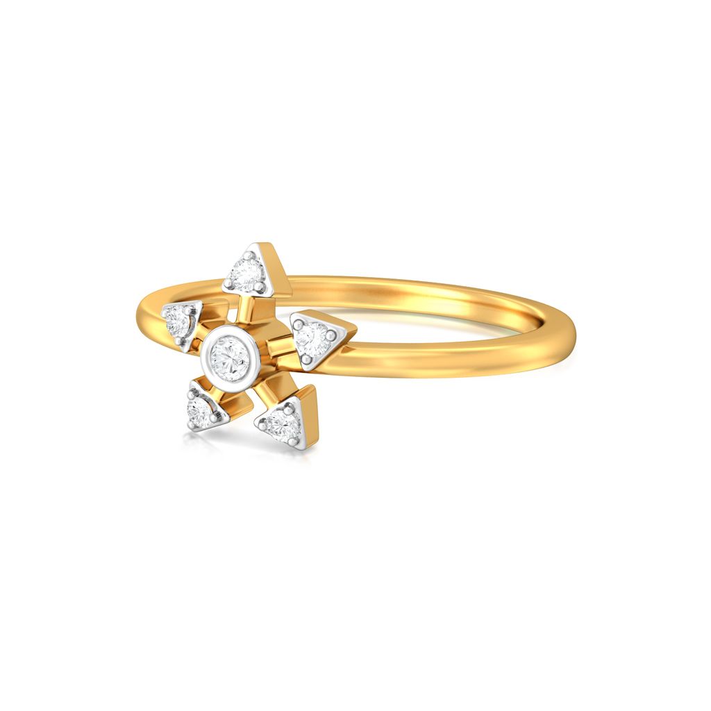 Paddle Wheel Cradle Diamond Rings image