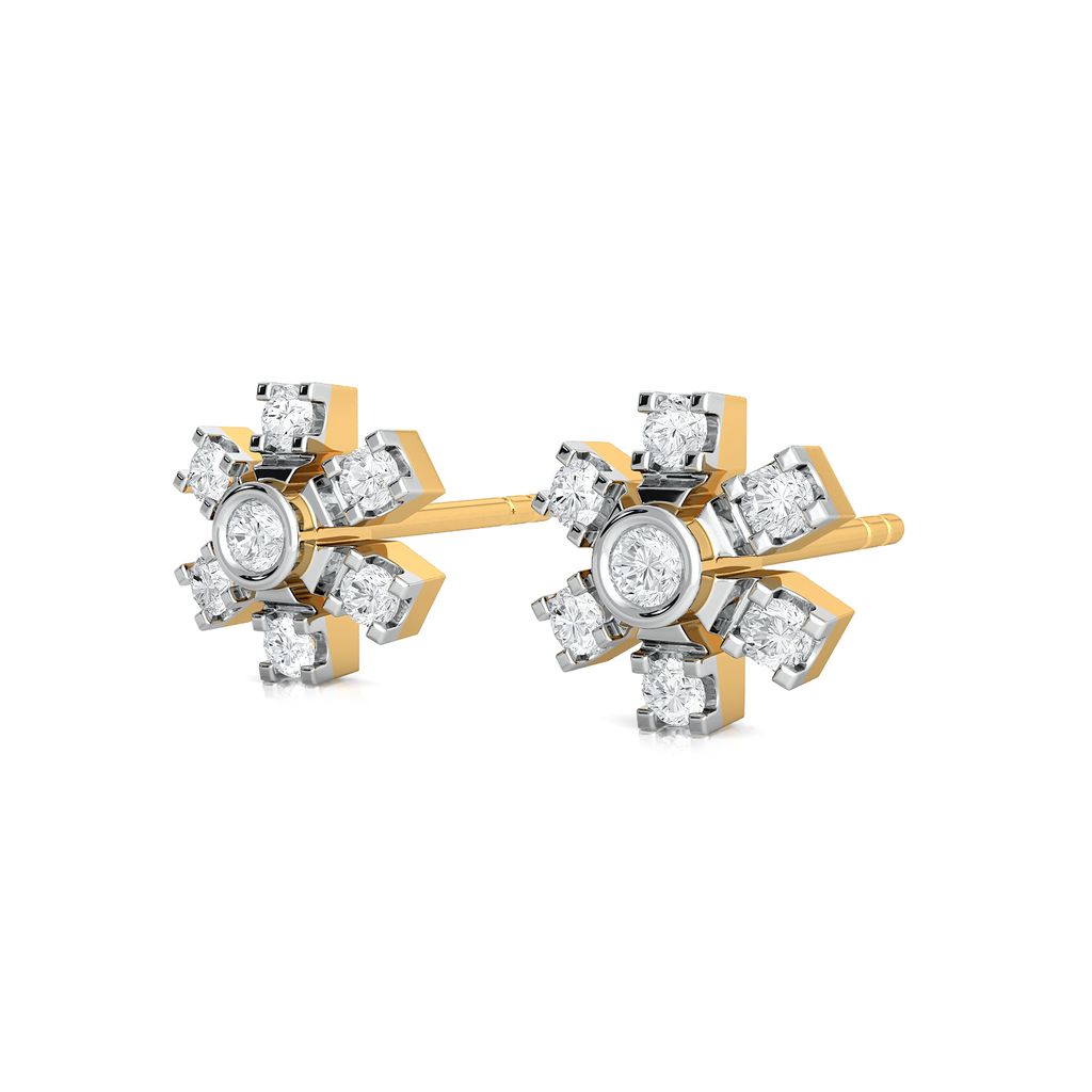 Pin Wheeling Diamond Earrings