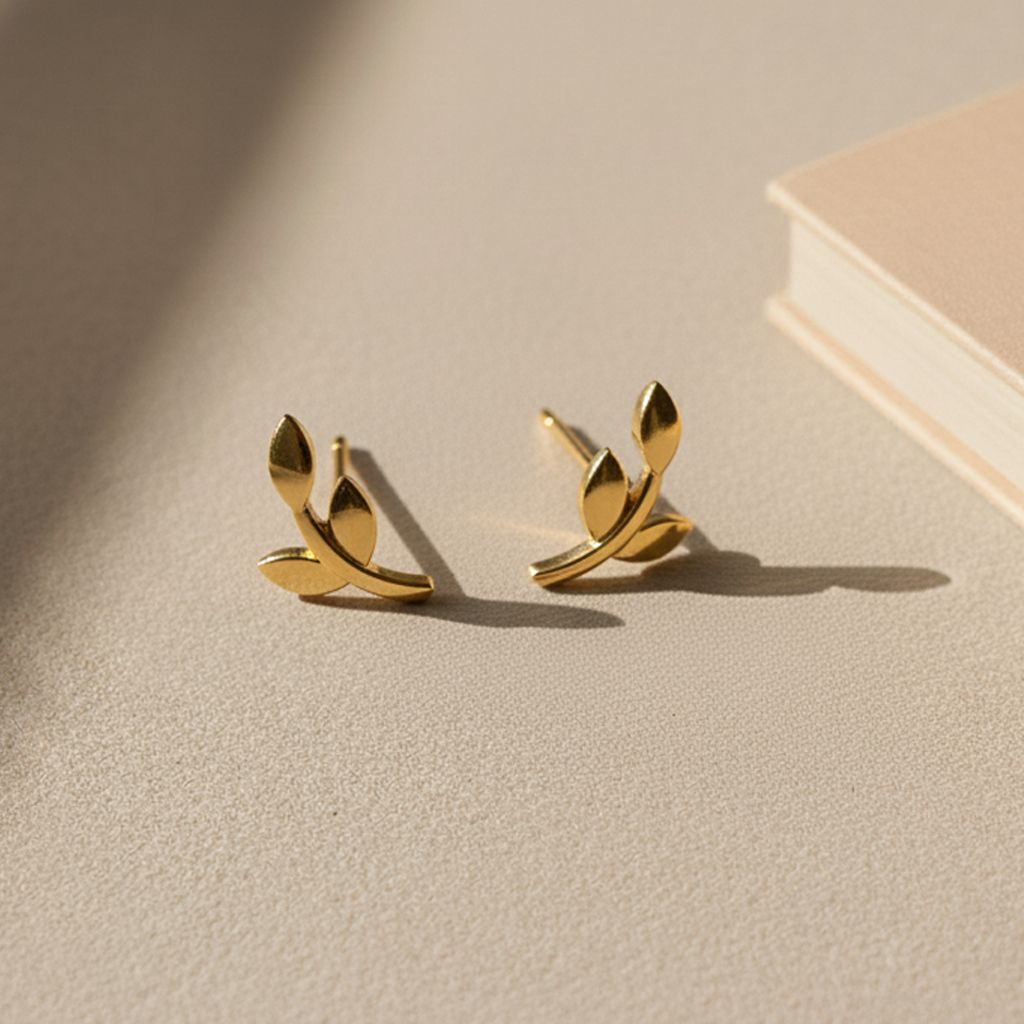 Leafy Luxe Gold Earrings