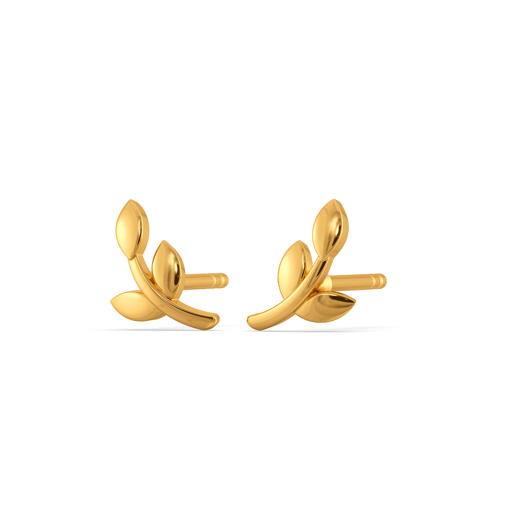 Leafy Luxe Gold Earrings